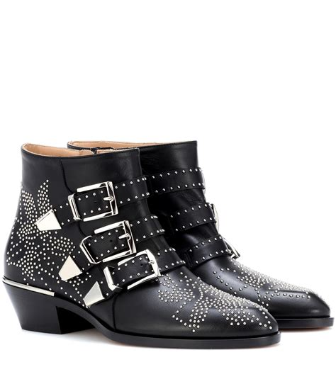 chloe leather boots|chloe susanna studded leather boots.